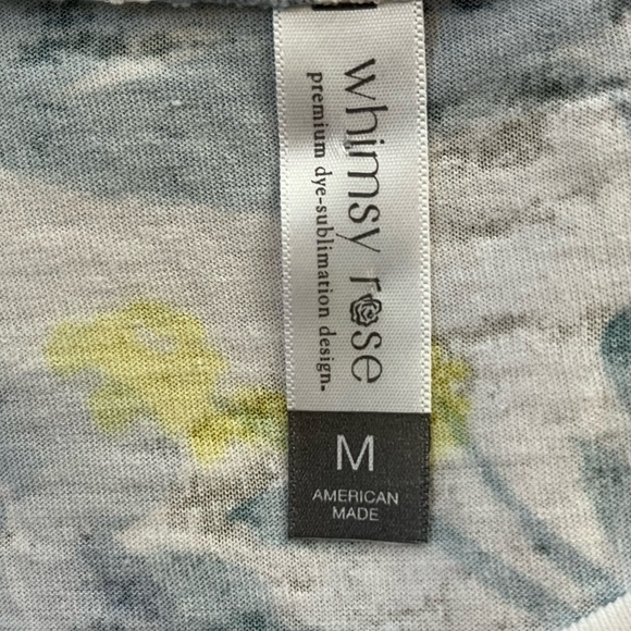 Sundance Catalog - Whimsy Rose Muted watercolored Floral featherweight Top M - Picture 6 of 10